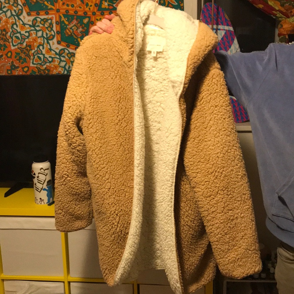 Sherpa hooded coat
